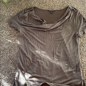 Banana Republic gray top with metal detail
